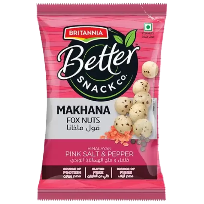 BRITANNIA MAKHANA PINK SALT & PEPPER  75 gm