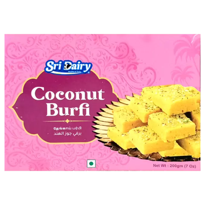 SRI DAIRY COCONUT BURFI 200g 200 gm