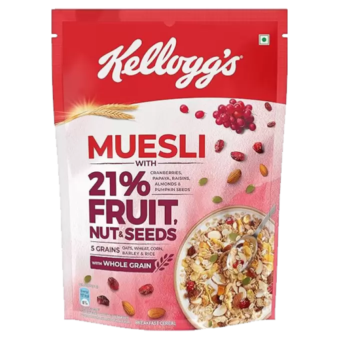 KELLOGG S MUESLI CRUNCHY&FRUIT NUT 750 gm
