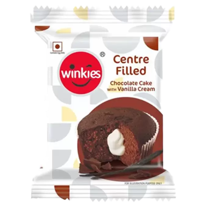 WINKIES CENTRE FILLED CHOCOLATE CAKE WITH VANILLA CREAM 35 gm