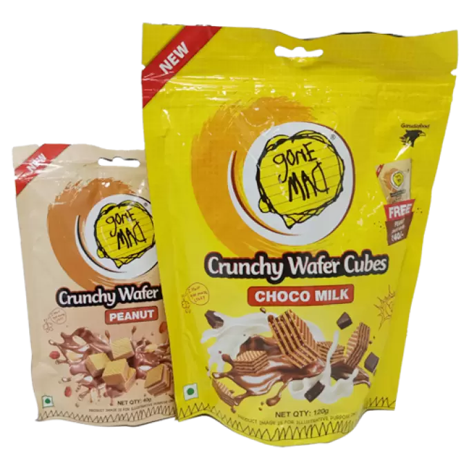 GONE MAD CRUNCHY WAFER CUBES CHOCO MILK 120GM 120 gm