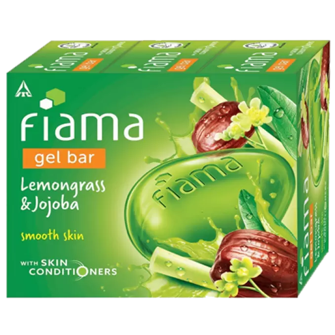 FIAMA GEL BAR LEMONGRASS & JOJOBA SOAP 3*125GM SET 125 gm