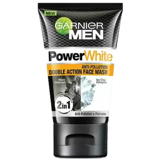 GARNIER MEN POWER WHITE DOUBLE ACTION FACE WASH 50 gm
