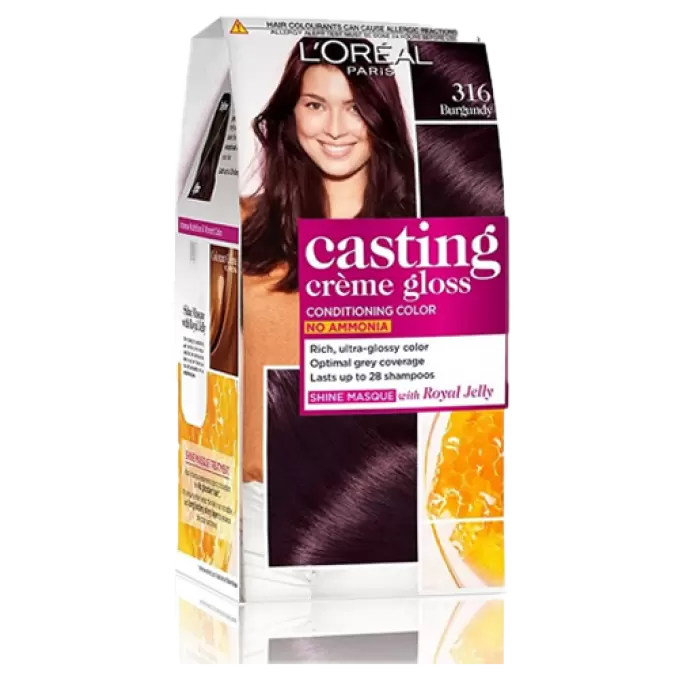 LOREAL CASTING CREME GLOSS BURGUNDY NO.316 1 Nos