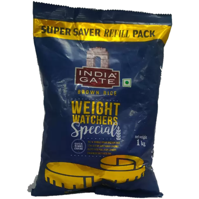 INDIA GATE BROWN RICE WEIGHT WATCHERS 1KG 1 kg