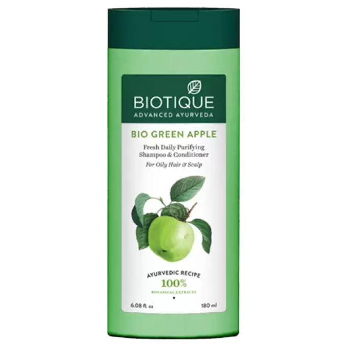 BIOTIQUE GREEN APPLE FRESH DAILY PURIFYING SHAMPOO & CONDITIONER 120 ml