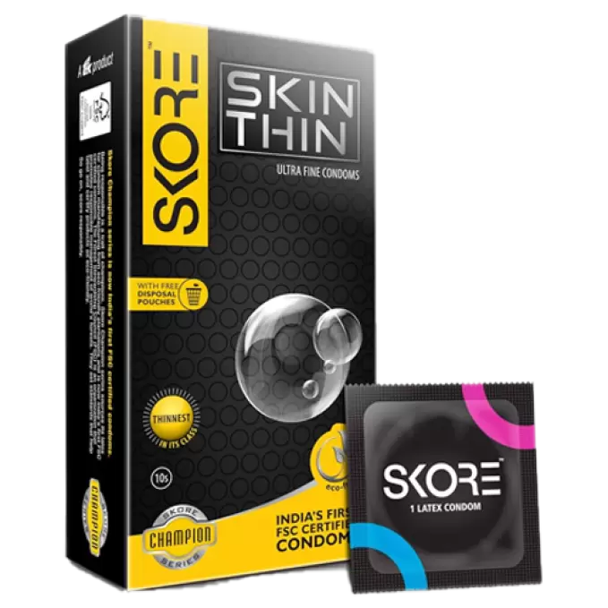 SKORE SKIN THIN CONDOMS 10 Nos