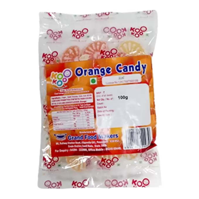 KOO KOO ORANGE CANDY 100GM 100 gm