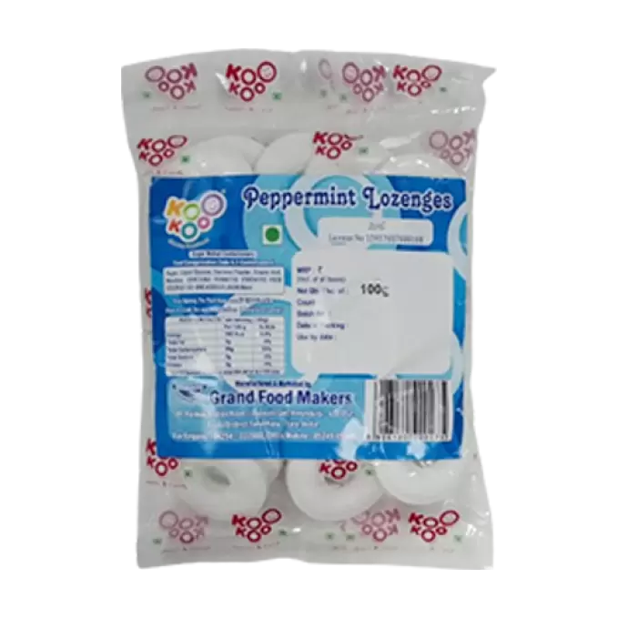 KOO KOO PEPPERMINT LOZENGES 100GM 100 gm