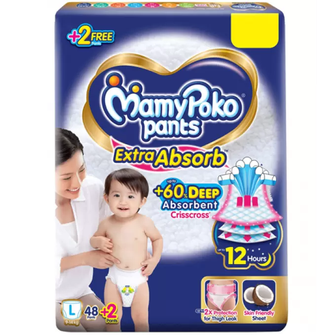 MAMY POKO PANTS LARGE 48+2 Free Pcs 50 pcs