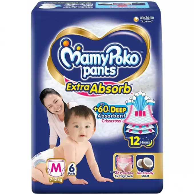 MAMY POKO PANTS MEDIUM 6 Pcs 6 Nos