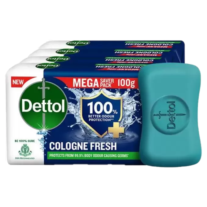 DETTOL COLOGNE FRESH SOAP 4*100GM 100 gm