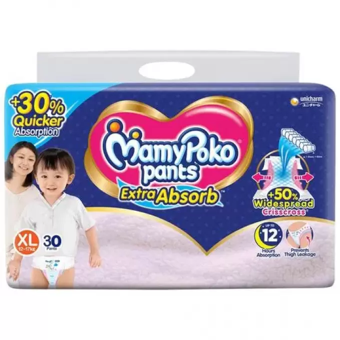 MAMY POKO PANTS NEW EXTRA ABSORB XL 30 Nos