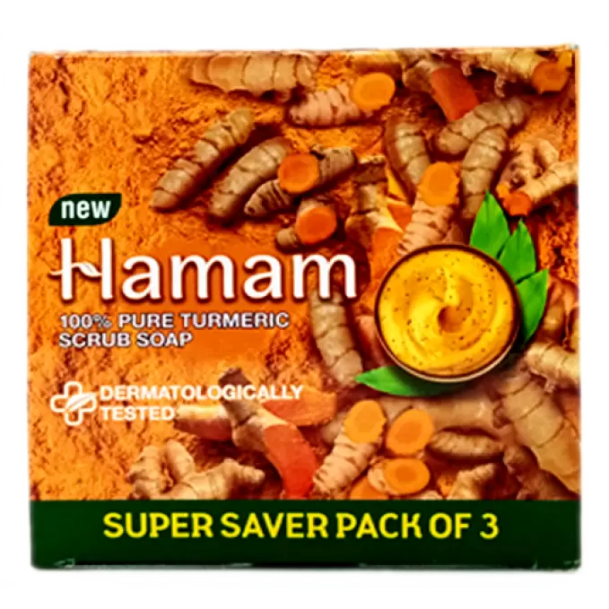 HAMAM 100% PURE TURMERIC SCRUB SOAP 3*150g 150 mg