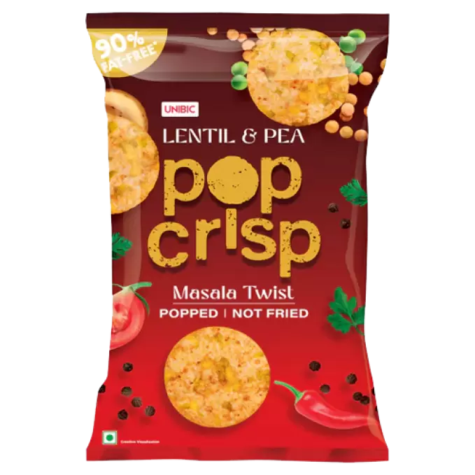 UNIBIC LENTIL & PEA POP CRLSP MASALA TWIST 40GM 40 gm