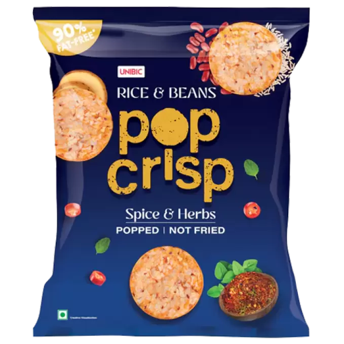 UNIBIC RICE&BEANS POP CRLSP SPICE&HERBS 40GM 40 gm