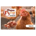 Brown gold farmed country egg 6pcs