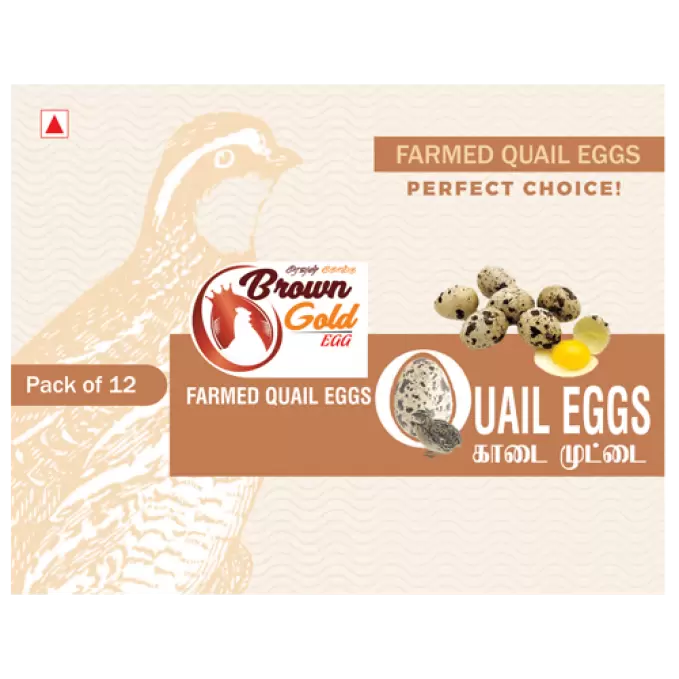 BROWN GOLD QUAIL (KADAI) EGGS 12PCS 12 pcs