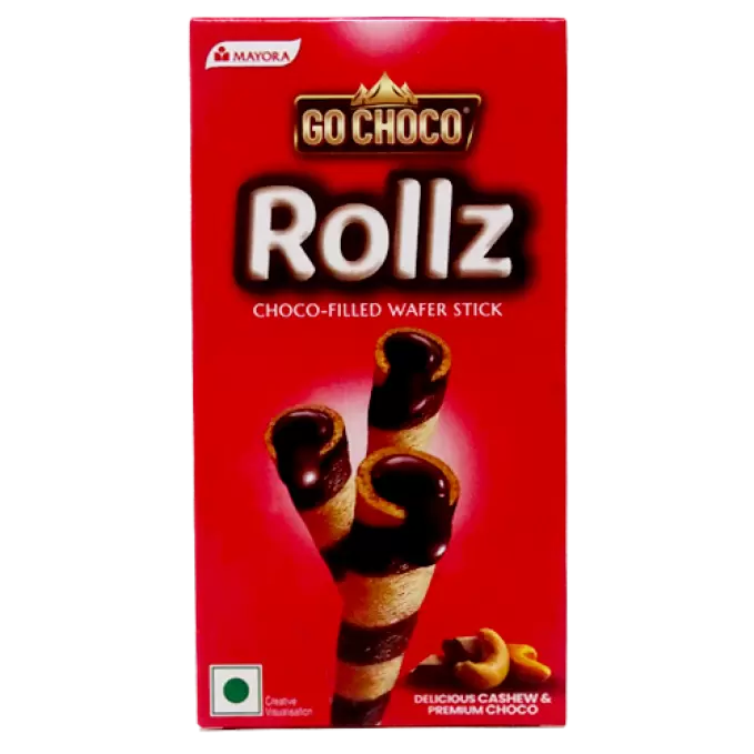 GO CHOCO ROLLZ WAFER STICK 45 gm