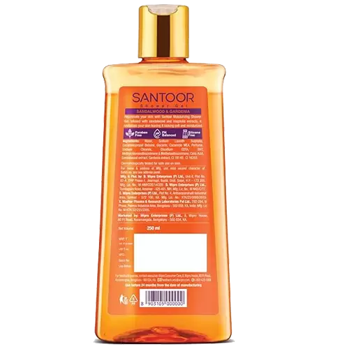 SANTOOR SHOWER GEL SANDALWOOD&GARDENIA 250 ml