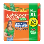 WHISPER CHOICE ULTRA XL 10PADS 10Nos