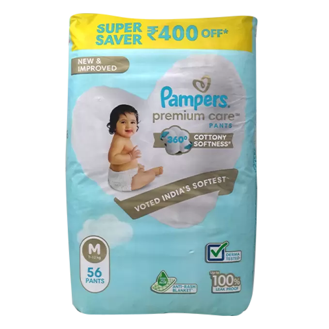 PAMPERS PREMIUM CARE PANTS M 56 56 Nos