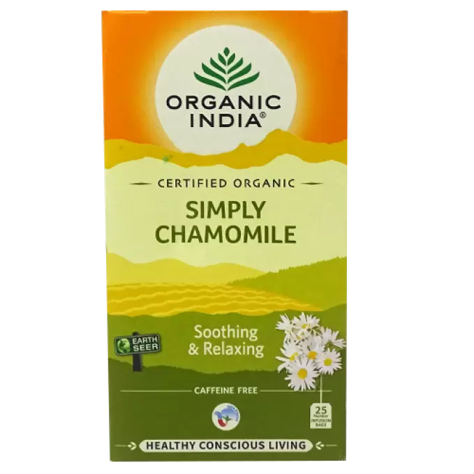 ORGANIC INDIA SIMPLY CHAMOMILE TEA BAGS 25N 25 Nos