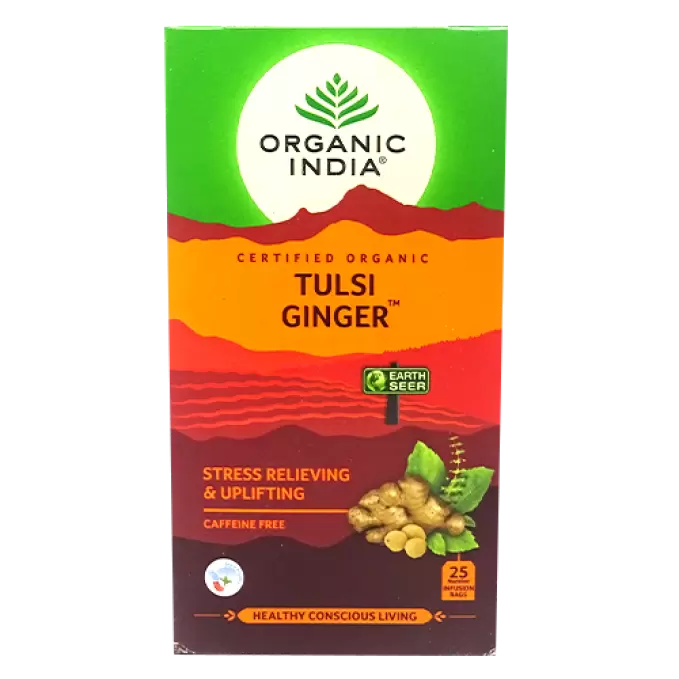 ORGANIC INDIA TULSI GINGER TEA BAGS 25N 25 Nos