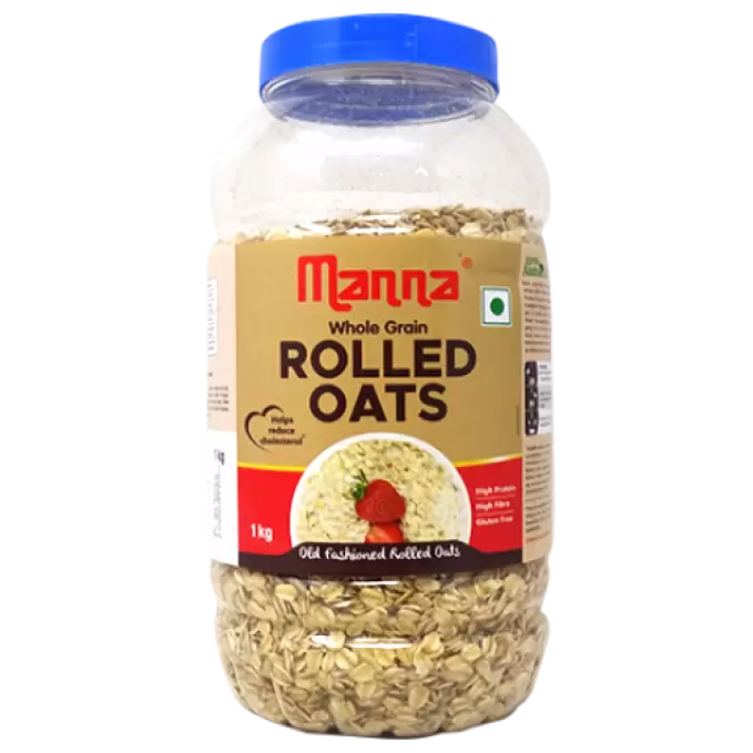 MANNA ROLLED OATS 1KG JAR 1 kg