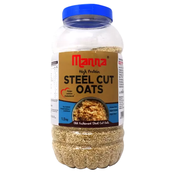 MANNA STEEL CUT OATS 1.5KG JAR 1.5 kg