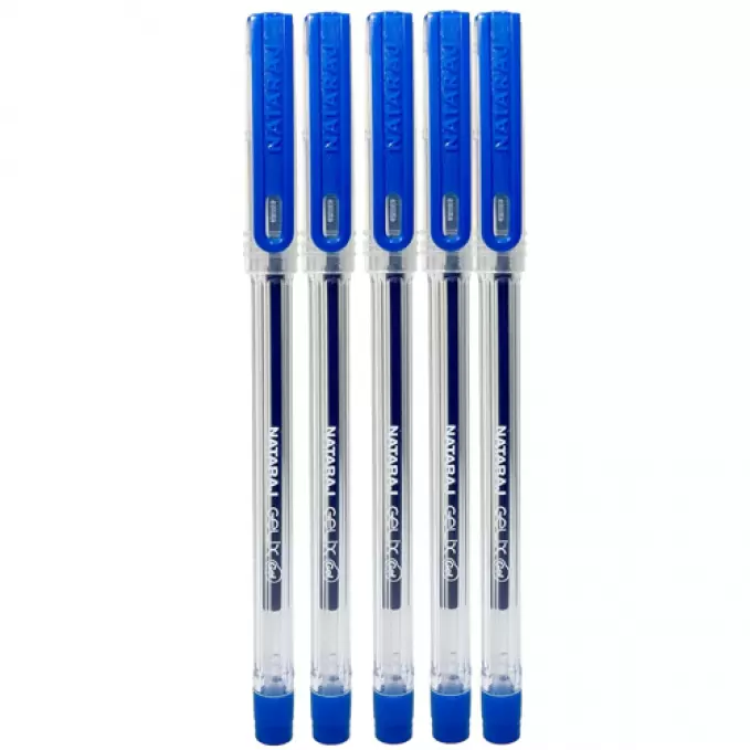 NATARAJ  GELIX GEL PEN 5S PACK BLUE 1 Pack