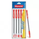 Reynolds Brite Red 5 Ct Ball Pen