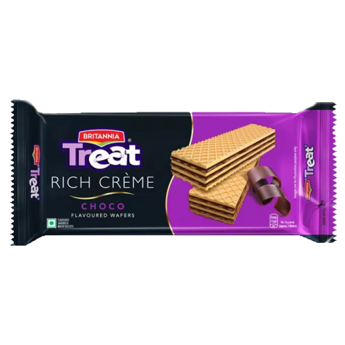 BRITANNIA TREAT CREME WAFER CHOCO  60 gm