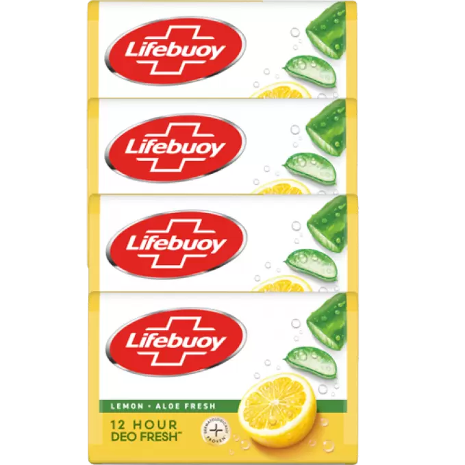 LIFEBUOY LEMON ALOE FRESH SOAP 4*125g 125 gm