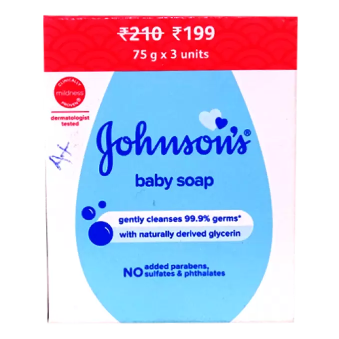 JOHNSON BABY SOAP 3*75GM 75 gm